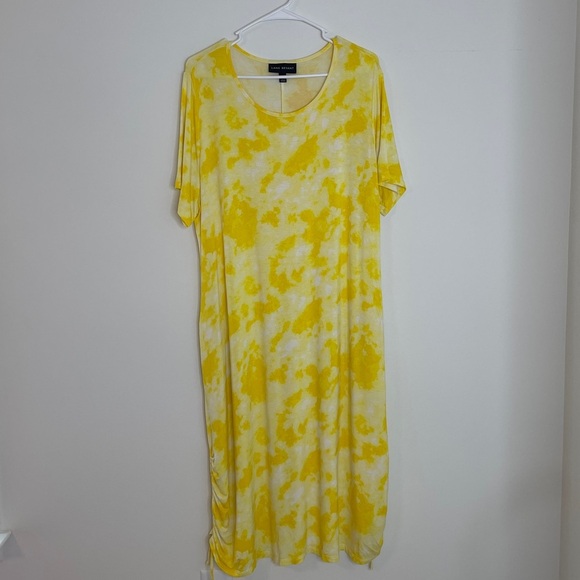 Lane Bryant Yellow Tie-Dye Dress - Picture 5 of 8